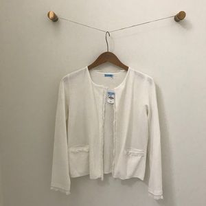 J. McLaughlin white Marie cotton sweater